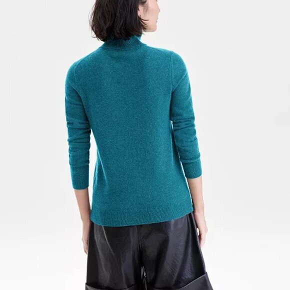 Charter Club Luxury 100% Cashmere Turtleneck Sweater in Teal Women's Sz XS - Picture 5 of 12